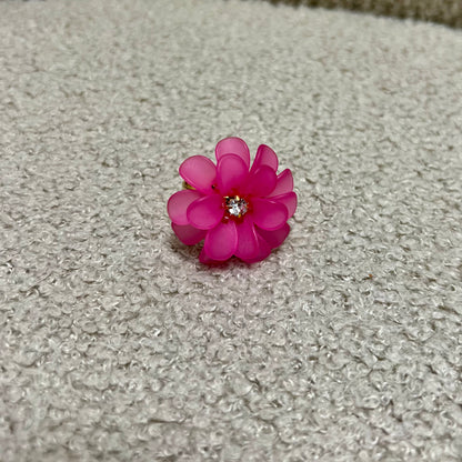 FLOWER STATEMENT RING PINK GOLD
